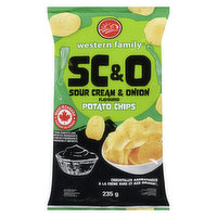 western Family - Potato Chips, Sour Cream & Onion