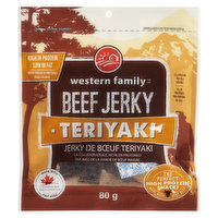 Western Family - Teriyaki Beef Jerky, 80 Gram