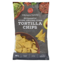 Western Family - Authentic Stone Ground Corn Tortilla Chips, 300 Gram