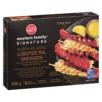 Western Family - Signature North Atlantic Lobster Tail Skewers, 200 Gram