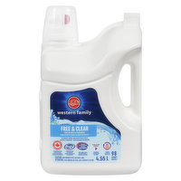 Western Family - Liquid Laundry Detergent, Free & Clear, 4.55 Litre