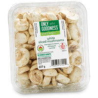 Only Goodness - Organic Sliced White Mushrooms, 227 Gram