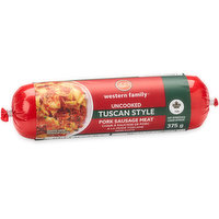 Western Family - Uncooked Pork Sausage, Tuscan Style, 375 Gram