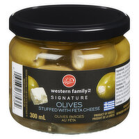 western Family - Signature Feta Stuffed Olives, 300 Millilitre