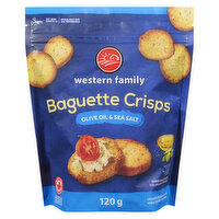 Western Family - WF Baguette Crisps Olive Oil & Salt, 1 Each