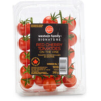 western Family - Signature Red Cherry Tomatoes on the Vine, 340 Gram