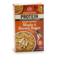 Western Family - Protein Instant Oatmeal, Maple & Brown Sugar Flavour, 300 Gram