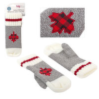 Cozywear - Adult Fleece Mitten with Leaf Patch, 1 Each