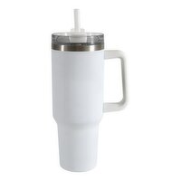 Pure - Insulated Tumbler with Handle/Straw - White 40oz, 1 Each