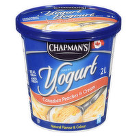 CHAPMANS - Canadian Peaches & Cream Frozen Yogurt, 2 Litre