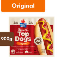 Maple Leaf - Natural Top Dogs Original Hot Dogs Family Size, 900 Gram