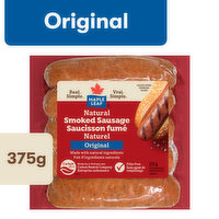 Maple Leaf Prime - Natural Smoked Sausage Original, 375 Gram