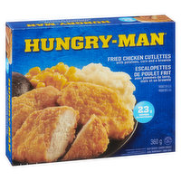 Hungry-Man - Fried Chicken Cutlettes Dinner Frozen Meal, 360 Gram