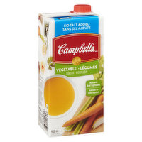 Campbell's - Vegetable Broth - No Salt Added, 900 Millilitre