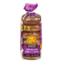 Country Harvest - Bagels - Raisin Cinnamon, 6 Each