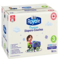 Royale - Premium Baby Diapers Size 3, 78 Each