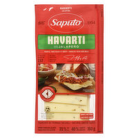 Saputo Saputo - Havarti Cheese Slices with Jalapeno, 160 Gram