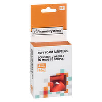 PharmaSystems - P/S Ear Plugs Soft Foam, 8 Each