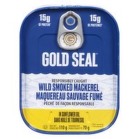 Gold Seal - Wild Smoked Mackerel Sunflower Oil, 110 Gram