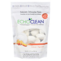 Echoclean - Dishwasher Detergent Packs Citrus, 20 Each
