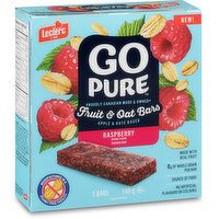 GO PURE - Fruit Oat Bars Raspberry, 5 Each