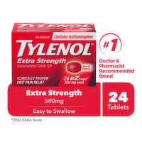 Tylenol - Extra Strength eZTabs, 24 Each