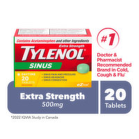 Tylenol - Sinus Daytime Extra Strength, 20 Each