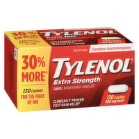 Tylenol - Extra Strength Caplets 500mg, 130 Each