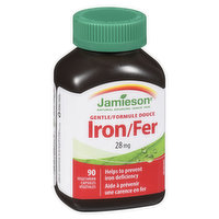 Jamieson - Gentle Iron Vegetarian Capsules - 28mg, 90 Each