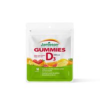 Jamieson - Vitamin D3 Assorted Fruit Gummies, 10 Each