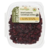 Organically yours - Dried Cranberries, 200 Gram
