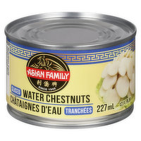 Asian Family - Water Chestnuts Sliced, 227 Millilitre