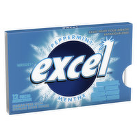 Excel - Peppermint Sugar Free Chewing Gum, 12 Each