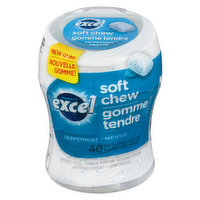 Excel - Peppermint Sugar Free Soft Chew Gum, 40 Each