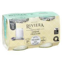 Riviera - Petit Pot Creme Fraiche 35% M.F., 2 Each