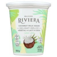 Riviera - Coconut Milk Delight Plain Unsweetened, 650 Gram