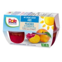 Dole - Peaches in Strawberry Gel, 4 Each