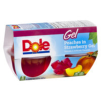 Dole - Peaches in Strawberry Gel Fruit Cups, 4 Each