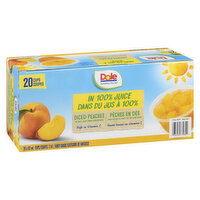 Dole - Diced Peaches in Fruit Juice, Bowls, 20 Each