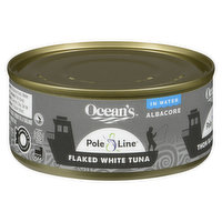 Ocean's Ocean's - Pole & Line Albacore Flaked White Tuna in Water, 170 Gram