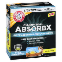 Arm And Hammer - Clump & Seal AbsorbX Quick Absorbing Clumping Litter, Multi-Cat Unscented, 6.8 Kilogram