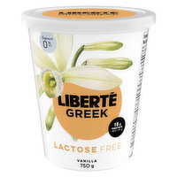 LIBERTE - Greek Yogurt Vanilla Lactose Free 0% M.F., 750 Gram