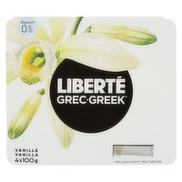 LIBERTE - Greek Yogurt Vanilla 0%, 4 Each