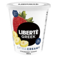 LIBERTE - Greek Yogurt, Strawberry Banana % M.F., 650 Gram