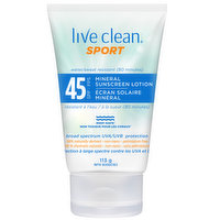 Live Clean - Mineral Sunscreen - Sport, 113 Gram