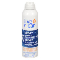 Live Clean - Sport Sunscreen Spray SPF 30, 177 Millilitre