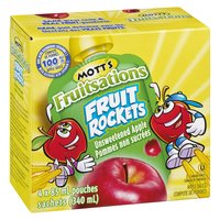 Mott's Mott's - Fruitsations Fruit Rockets Unsweetened Apple, 4 Each