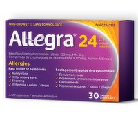Allegra - Antihistamine - Non-Drowsy 24 Hour, 30 Each