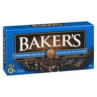 Baker's - Bakers Unsweetened Chocolate Squares, 225 Gram