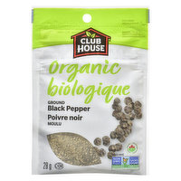 Club House - Organic Ground Black Pepper, 28 Gram